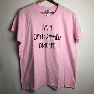 I’m a Day Drinker funny pink T-shirt